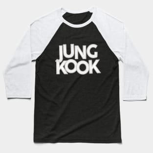 BTS Bangtan Jeon Jungkook text typography | Morcaworks Baseball T-Shirt